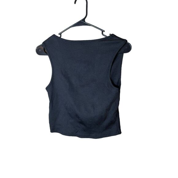 Cider Black Ruched Tank Top - Picture 4 of 5